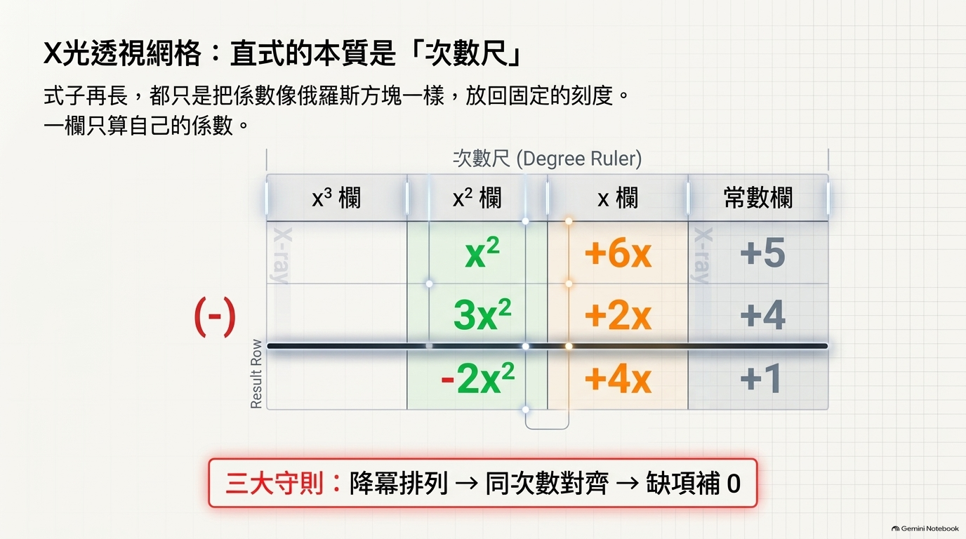 圖解｜直式的次數尺